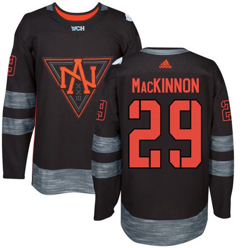 Team North America #29 Nathan MacKinnon Black 2016 World Cup Stitched Youth NHL Jersey - Click Image to Close
